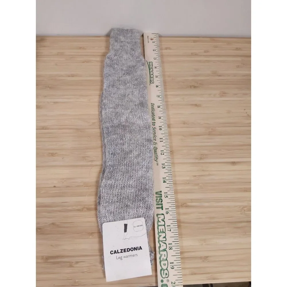 Calzedonia Women ALPACA WOOL blend  Soft leg warmers GREY/GRIGIO PERLA-ONE SIZE
